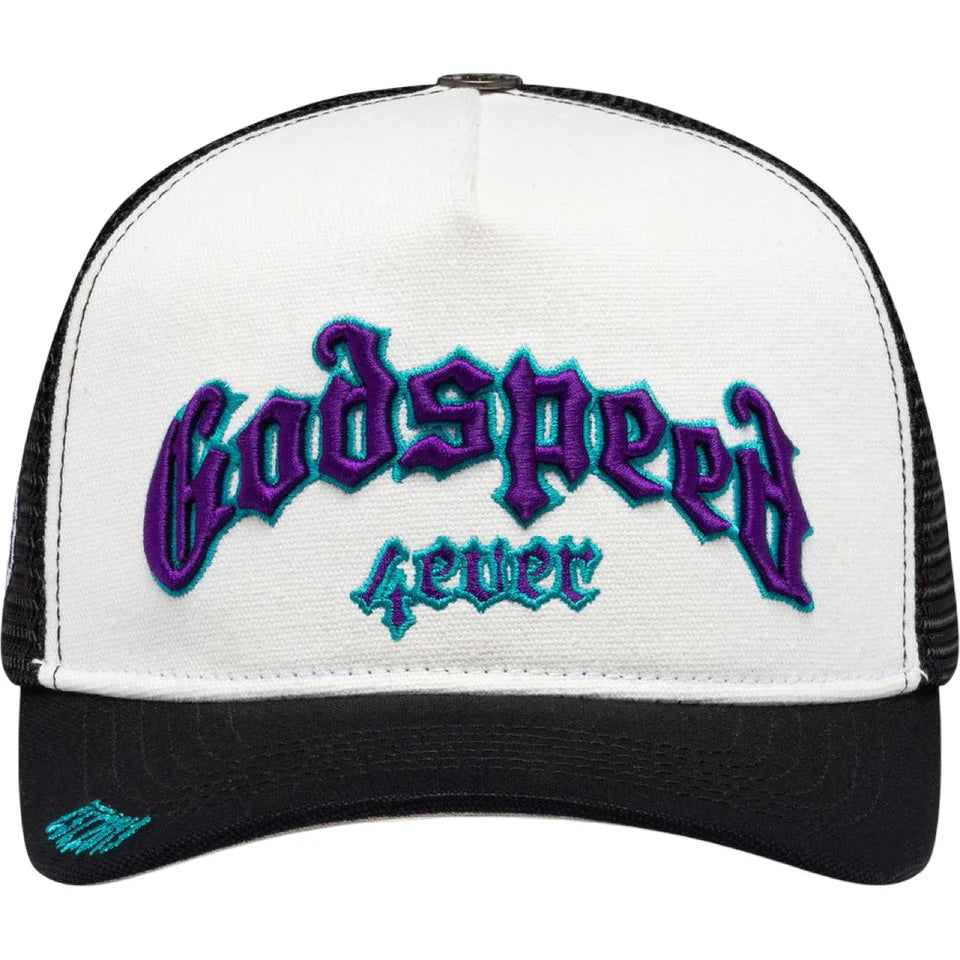Godspeed Forever Trucker Hat White/Black/Purple