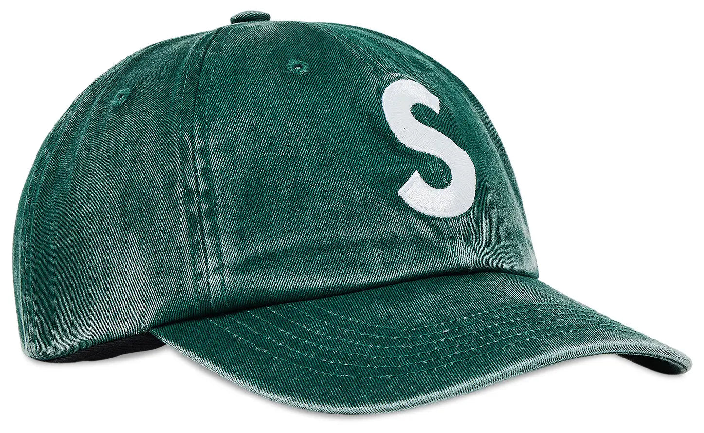 Supreme Pigment Coated S Logo 6 Panel Hat In Green