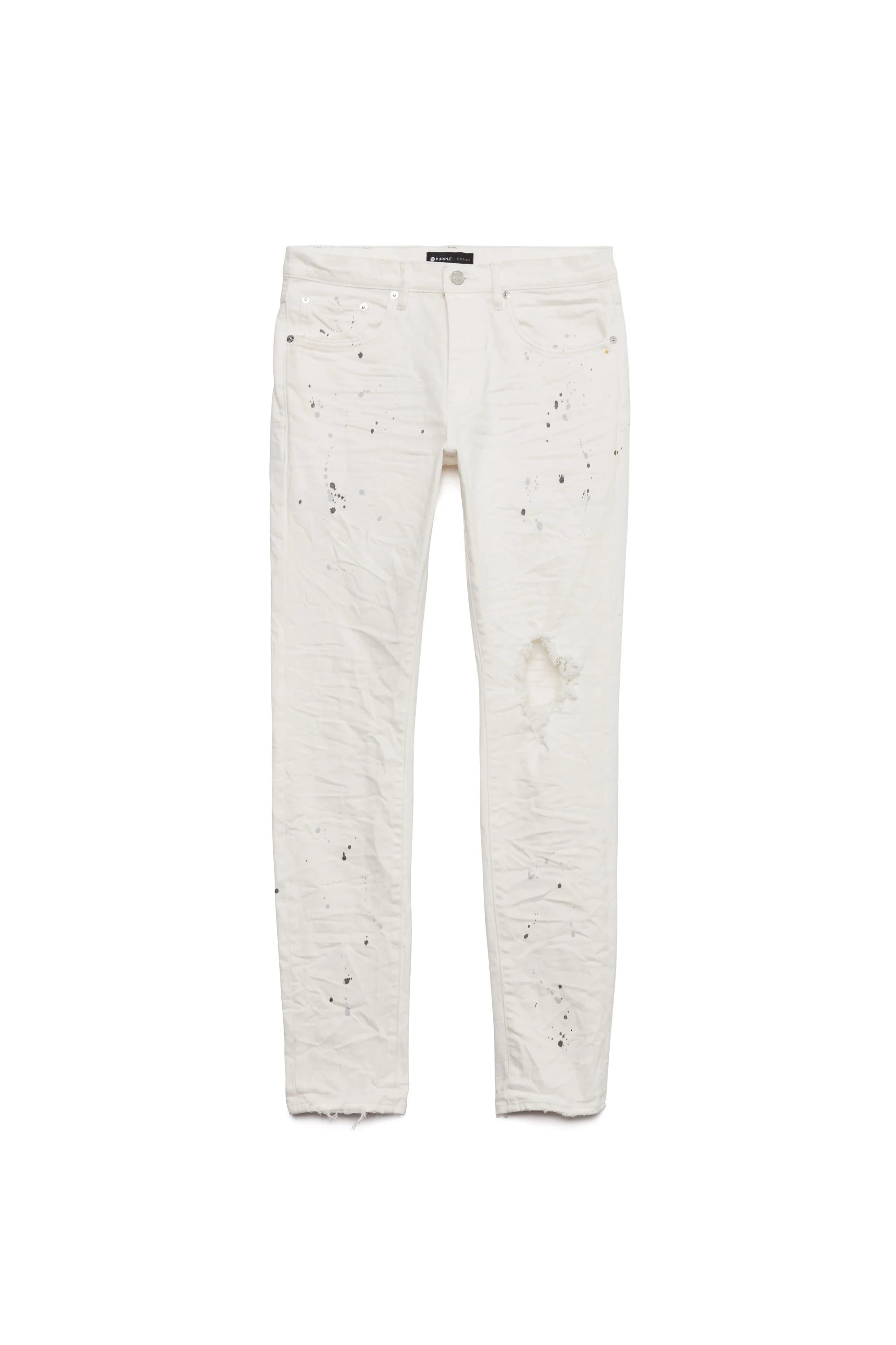 Purple Brand Purple Brand Paint Blowout Denim Pants White P001 OWPB122