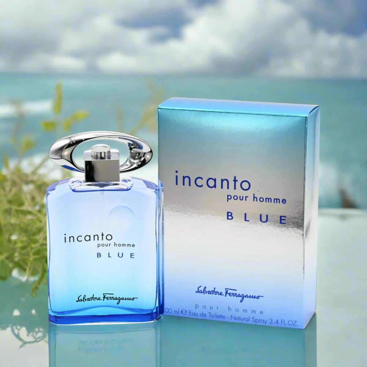 Salvatore Ferragamo Incanto Blue Pour Homme Eau de Toilette 3.4 OZ Men
