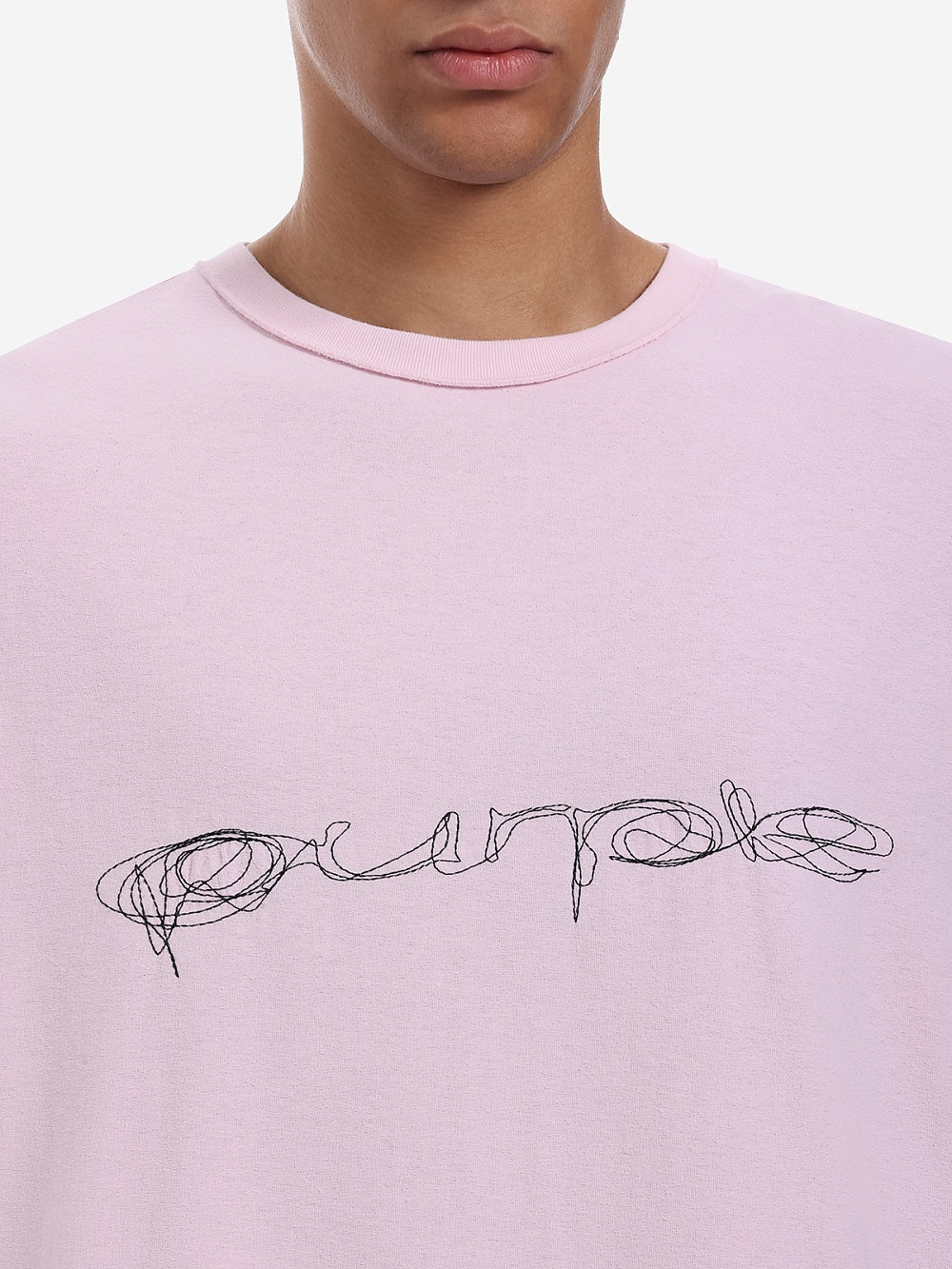 Purple Brand Cotton Logo Inside-out T-Shirt In Pink P101-TLLL425