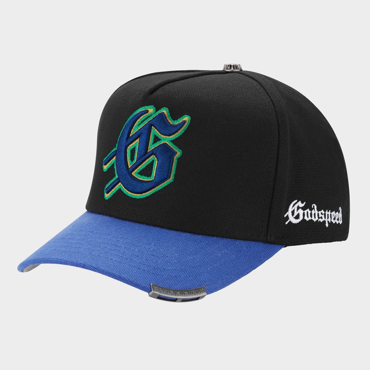 Godspeed Insignia Trucker Hat In Black/Royal
