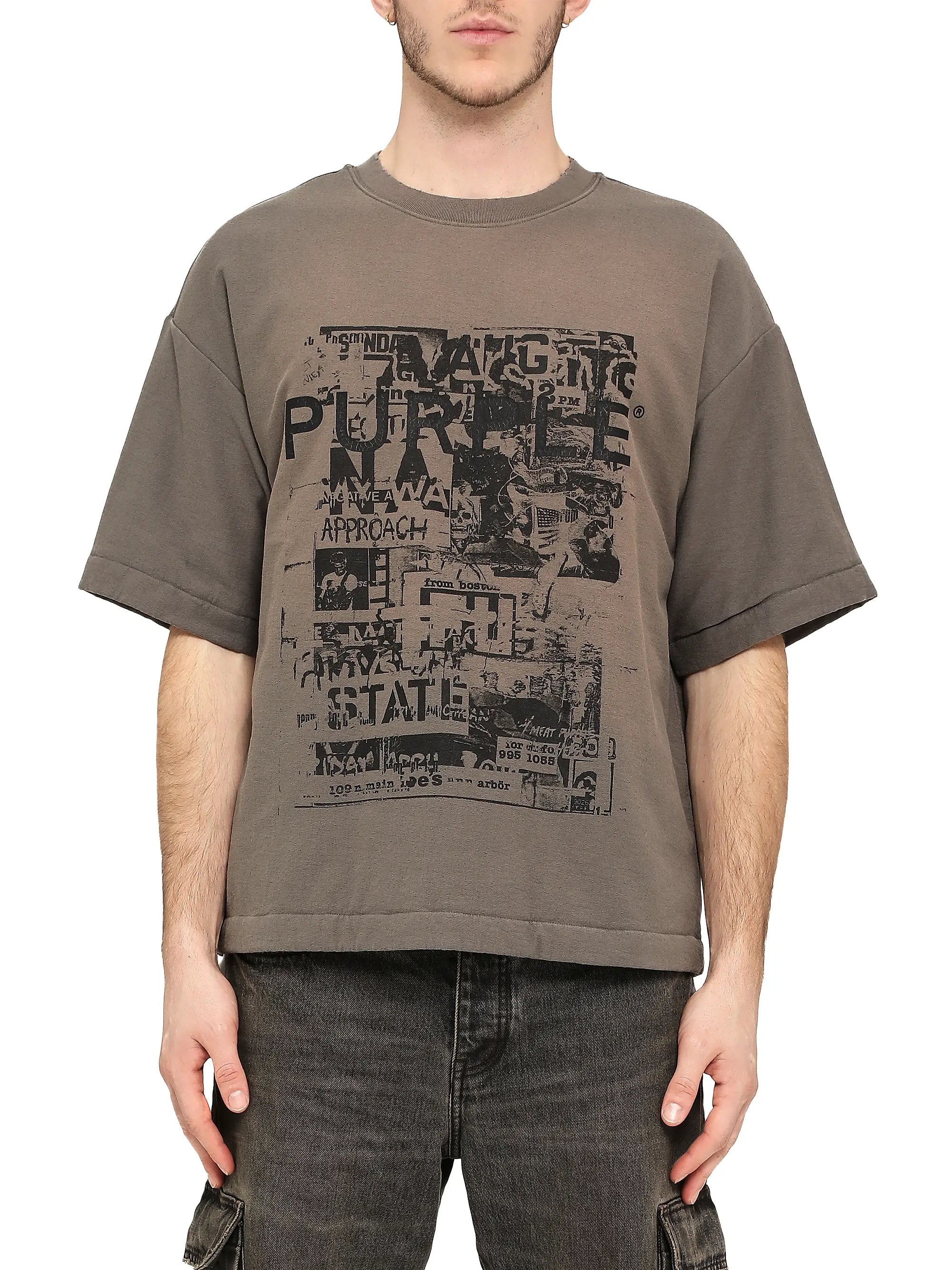 Purple Brand  Logo Graphic Cotton Jersey T-Shirt