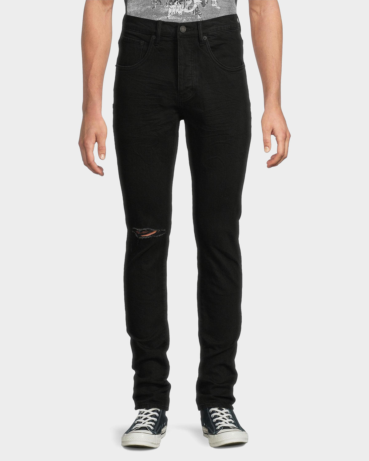 Purple Brand Knee Slit Rinse Slim Jeans P002-NDBR825