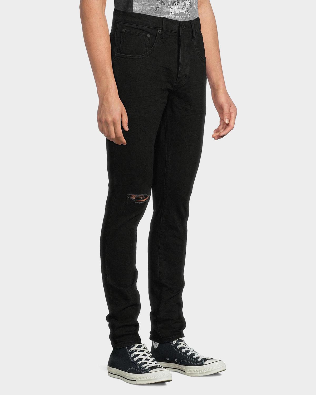 Purple Brand Knee Slit Rinse Slim Jeans P002-NDBR825