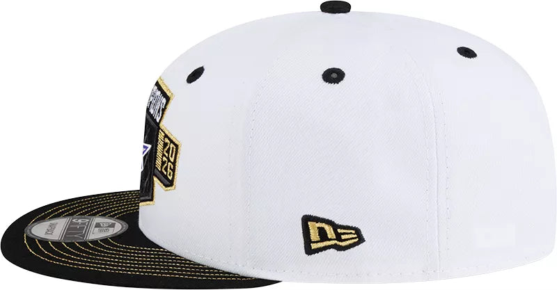 New York Knicks New Era White/Black 2026 NBA Finals Champions Locker Room 9FIFTY Snapback Hat