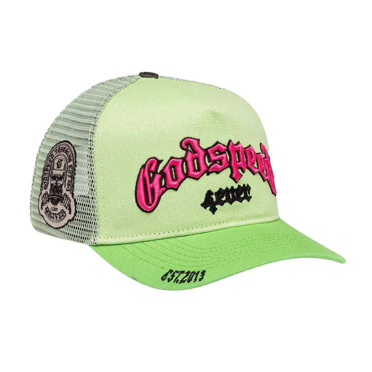 Godspeed Forever Trucker Hat Lime/Pink