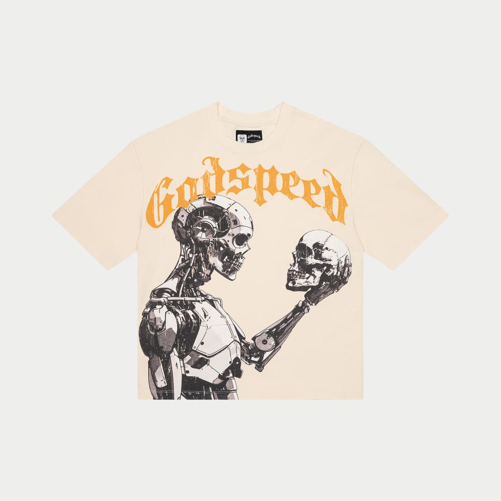 Godspeed Mankind vs Ai III Short Sleeve Shirt In Bone/Yellow