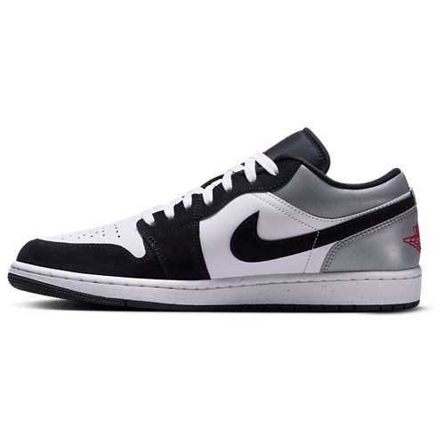 Jordan 1 Low: White Black Matte Silver Men (No Box)