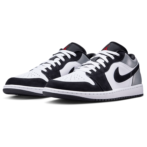 Jordan 1 Low: White Black Matte Silver Men (No Box)