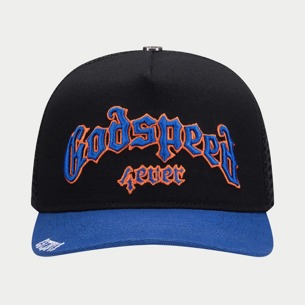 Godspeed FOREVER TRUCKER HAT Black/Blue/Orange