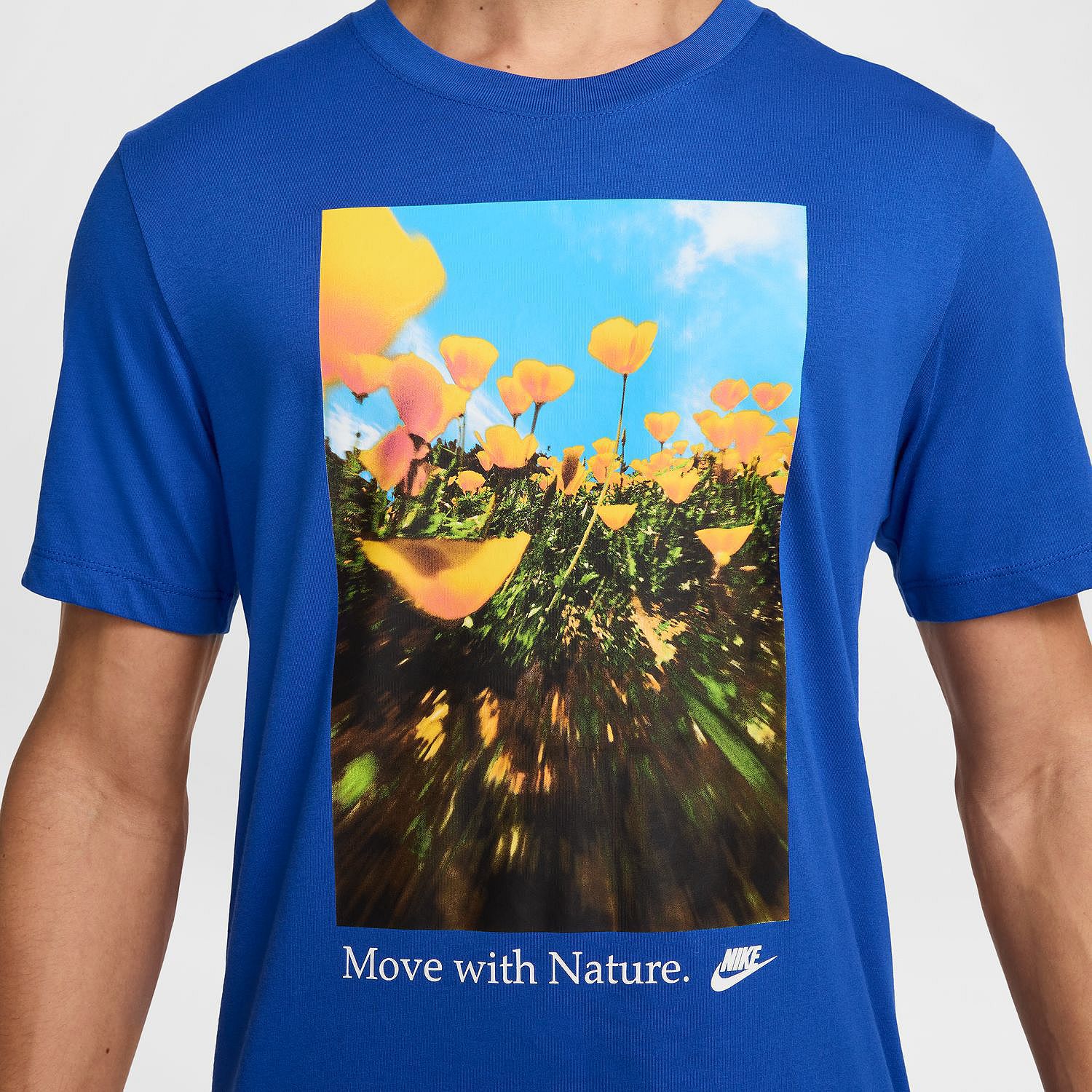 Nike Sportswear Move With Nature T-Shirt In Blue