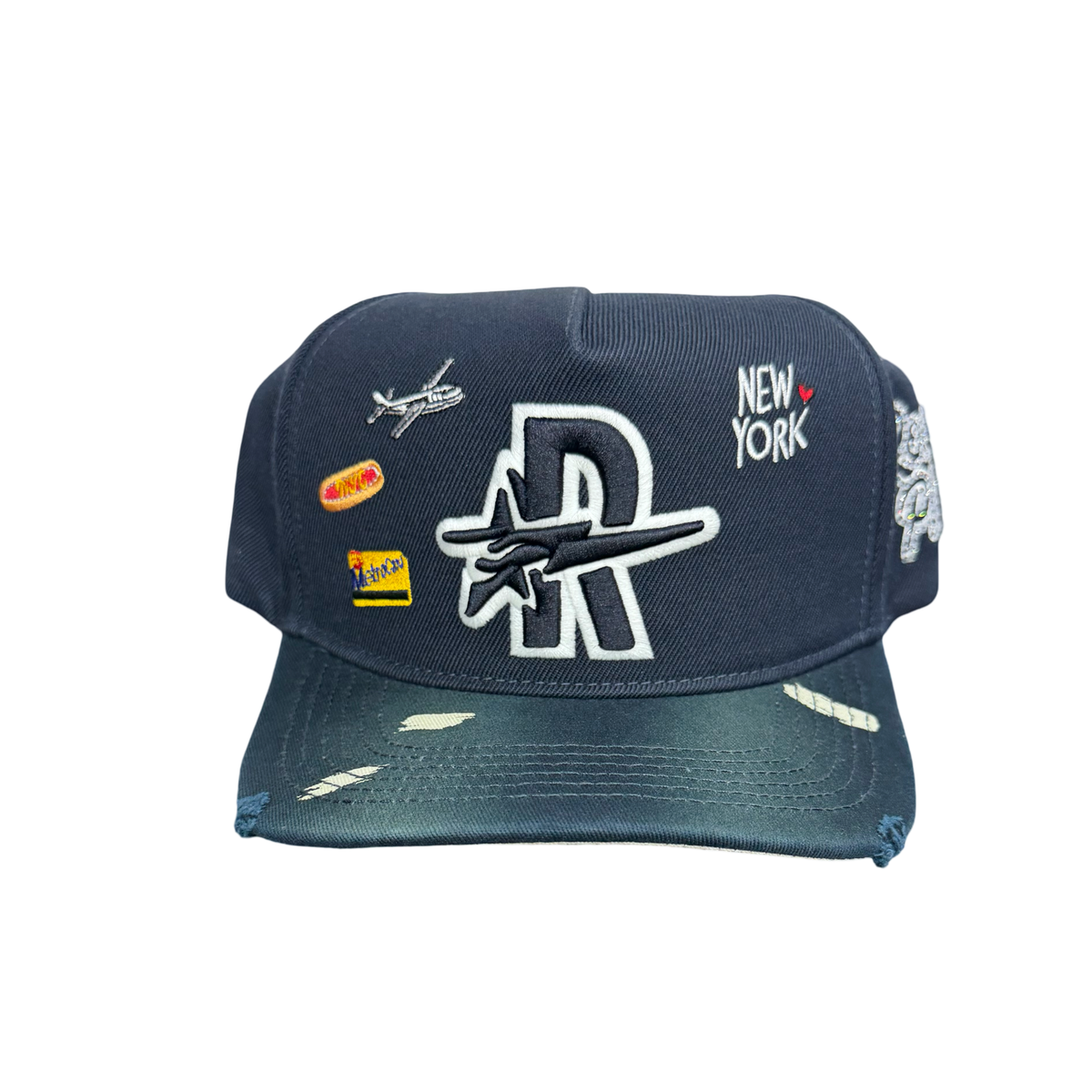 RoughPlay Navy/White NYC Snapback Hat