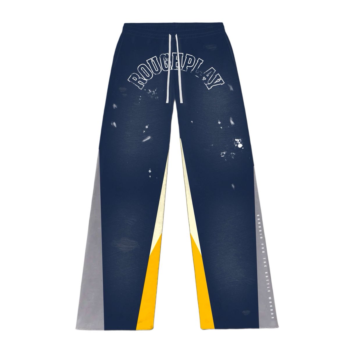 RoughPlay Flare Sweatpants In Navy / Yellow