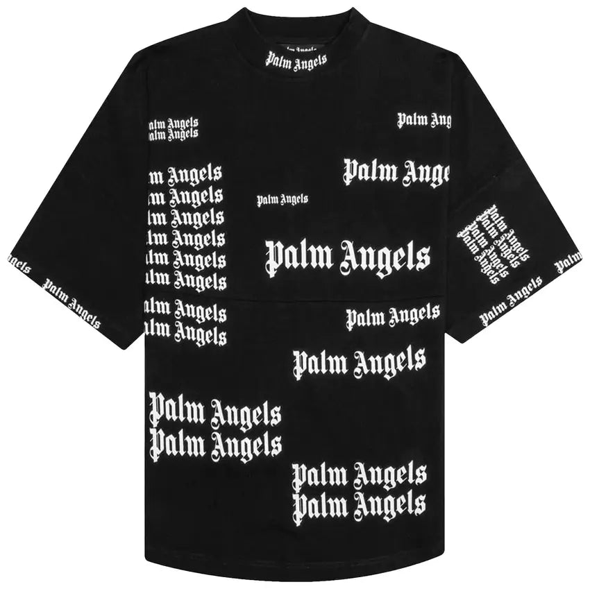 Palm Angels Ultra Logo Over Short Sleeve T-Shirt Black/White
