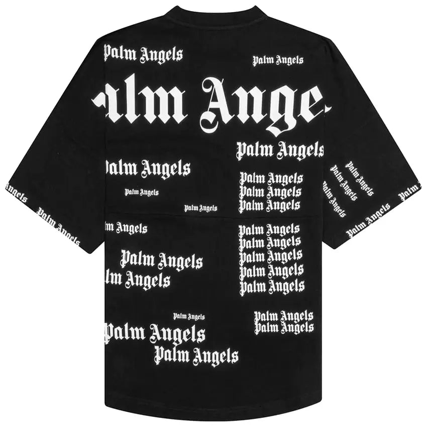 Palm Angels Ultra Logo Over Short Sleeve T-Shirt Black/White