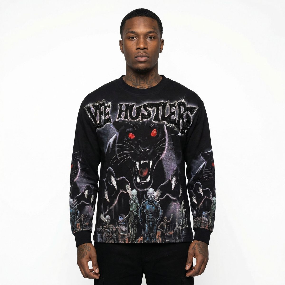Life Hustlers Black Panther Long Sleeve T-Shirt