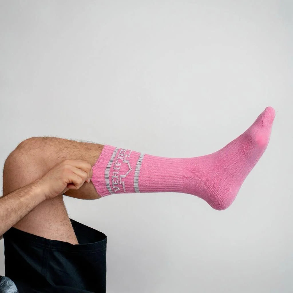 Verified Star Athletic Crew Socks In Pink