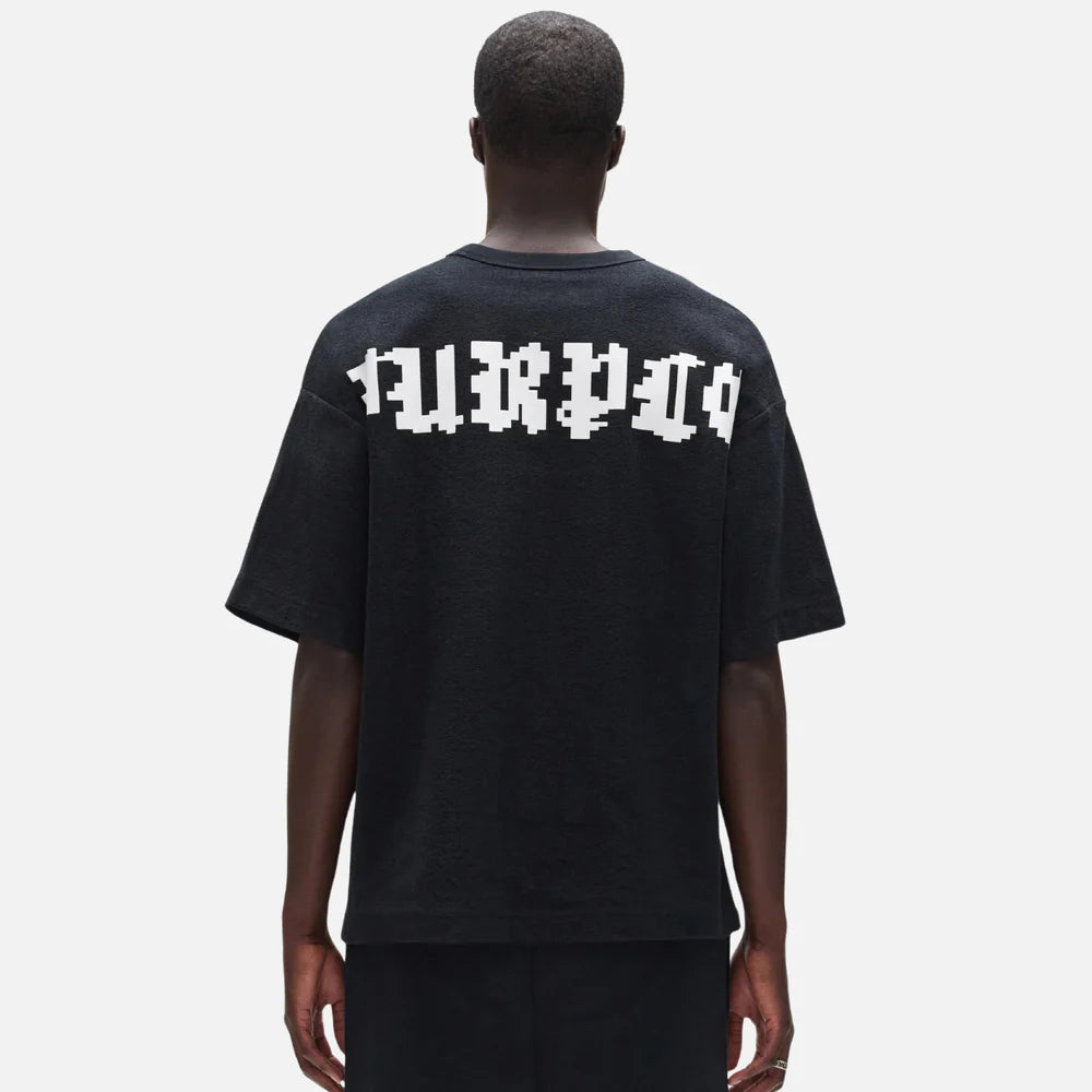 Purple Brand Pixelated T-shirt In Black M1057-HJBP425
