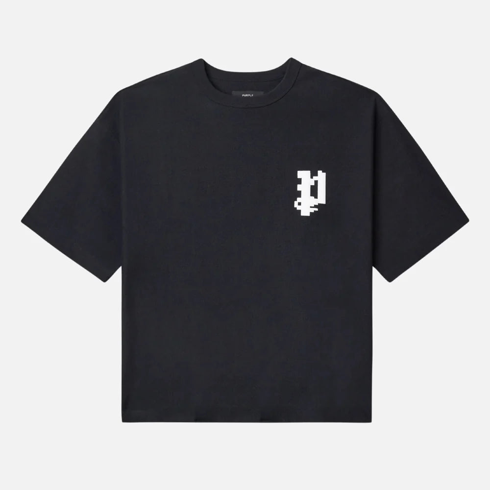 Purple Brand Pixelated T-shirt In Black M1057-HJBP425