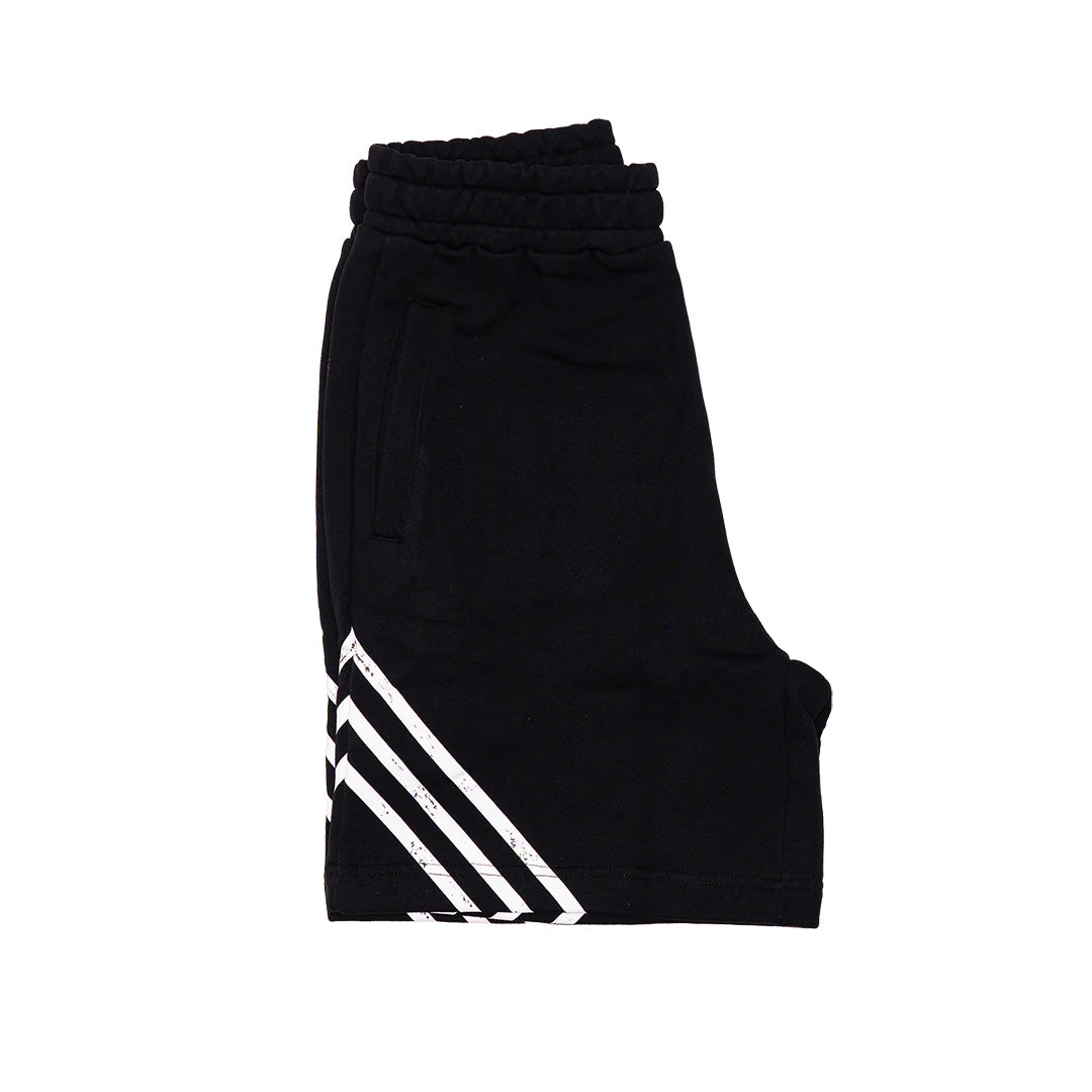Prestige "P Logo" Striped Shorts In Black