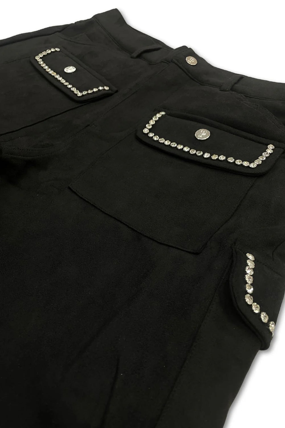 Prestige Rhinestone Set Black Shorts