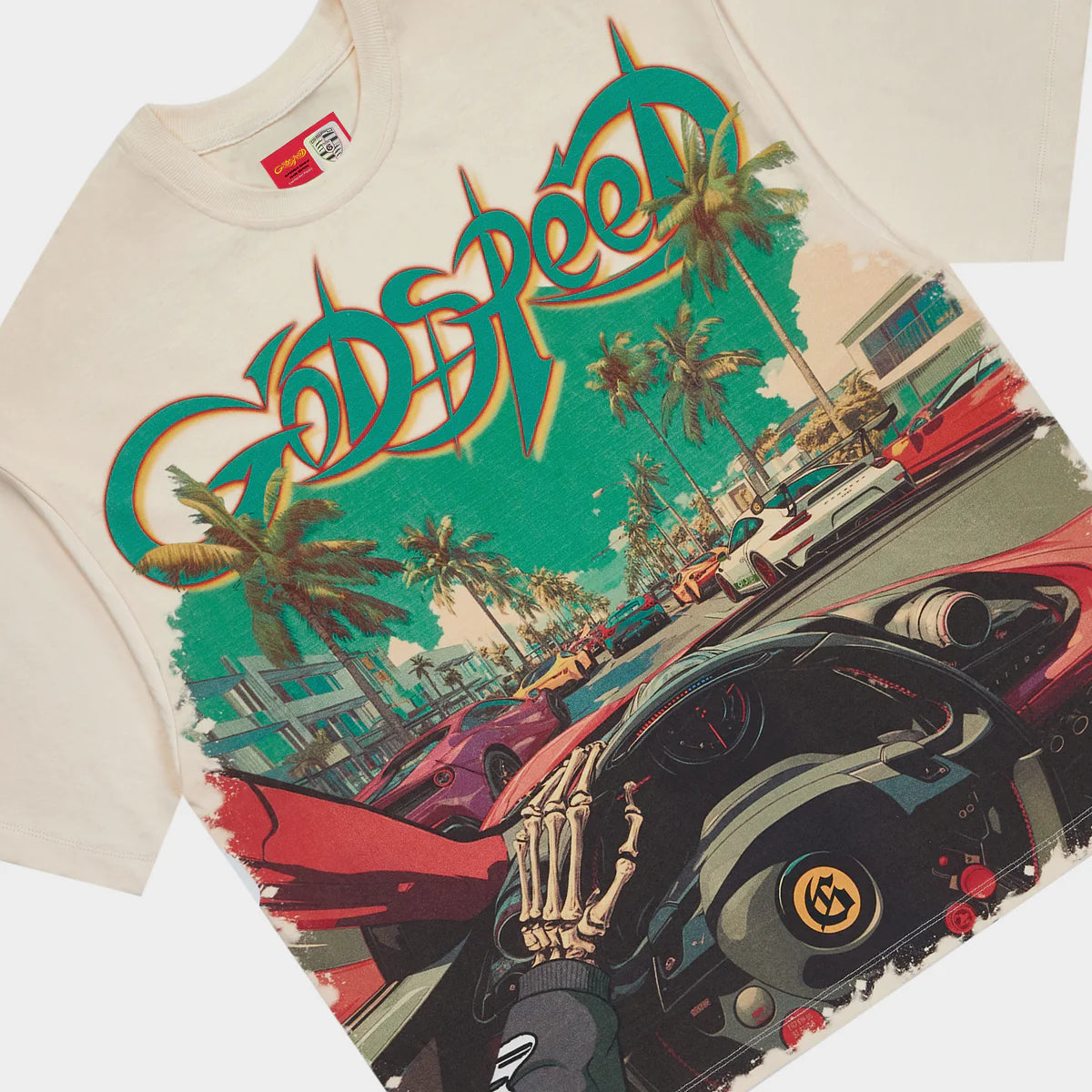 Godspeed Power Steering T-shirt  In Bone