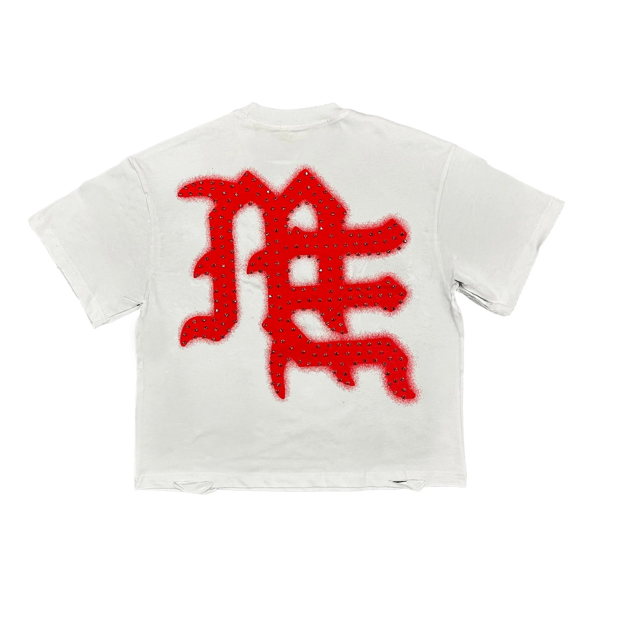 Mixed Emotion Red End Rhinestone T-Shirt