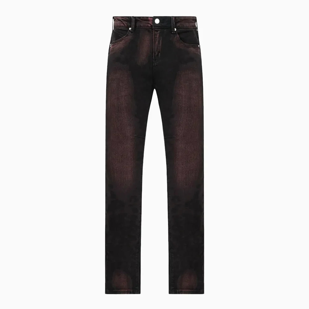 RtA Olivier Black Red Highlight Denim Jeans (MF24D835-B1838BKRDH)