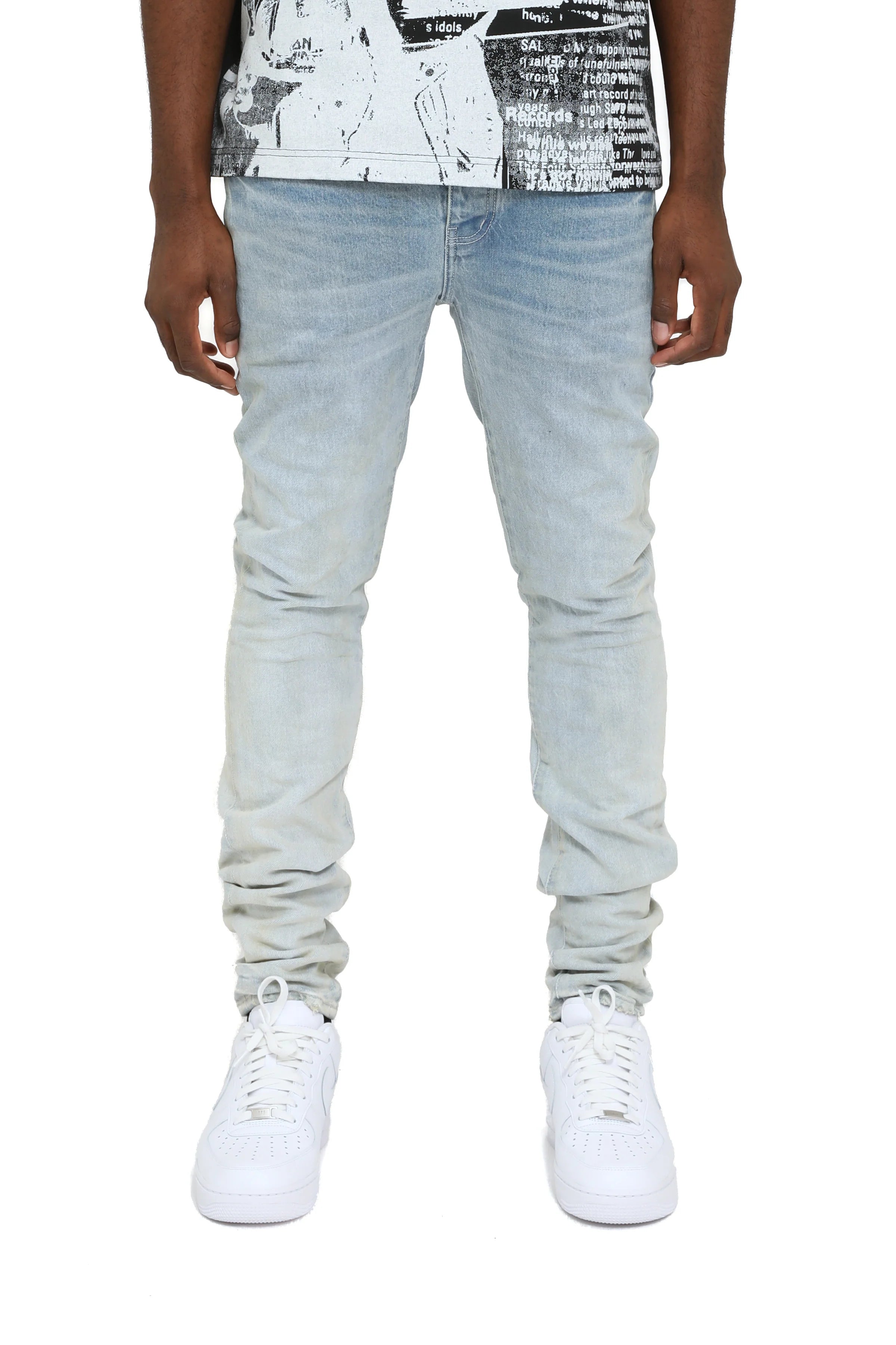 Purple Brand Light Indigo Rhode Fade Skinny Jeans