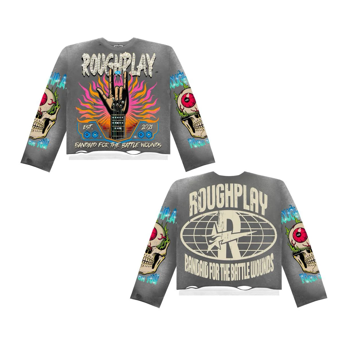 Rough Play Rockin Long Sleeve T-Shirt Grey