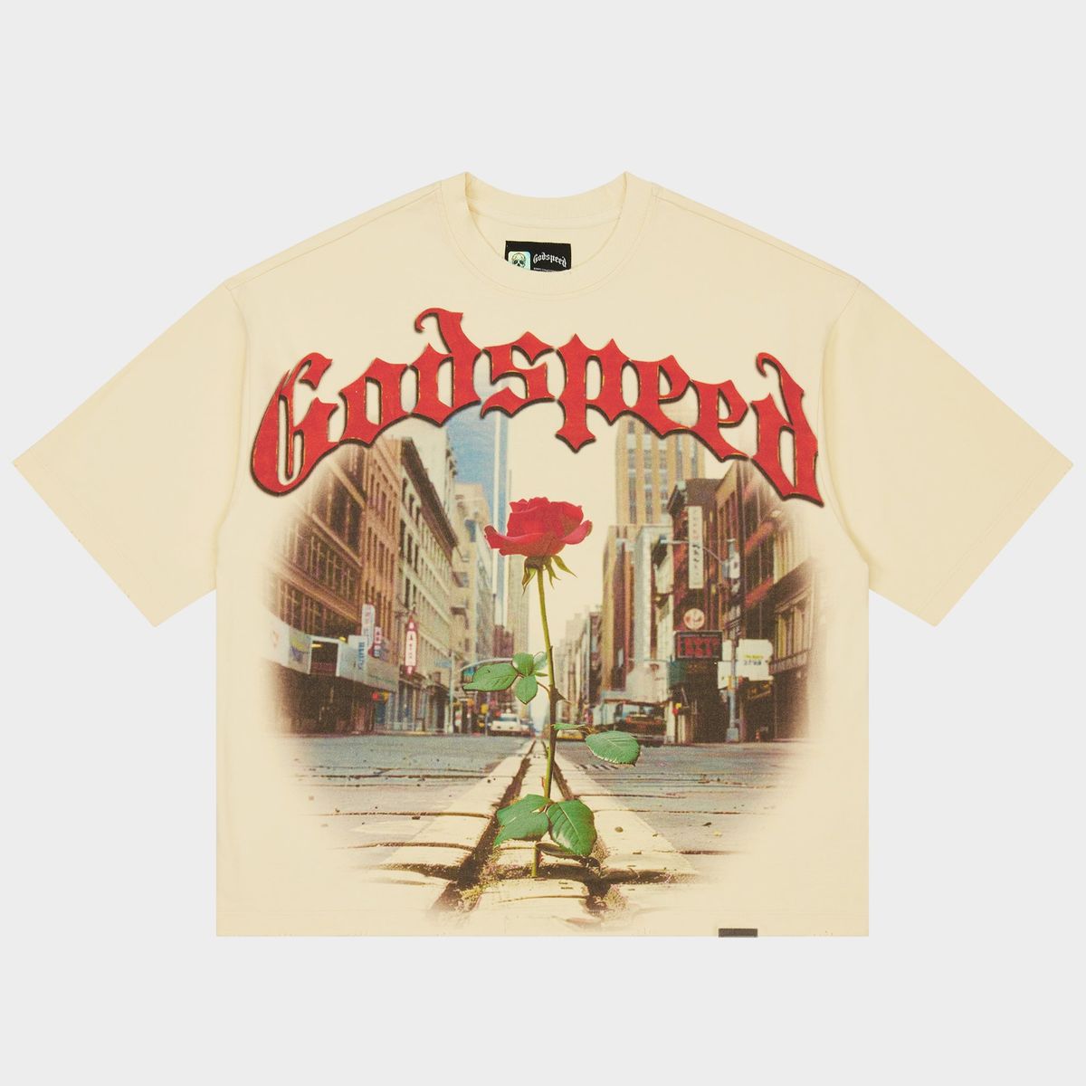 Godspeed Concrete Rose T-Shirt In Bone