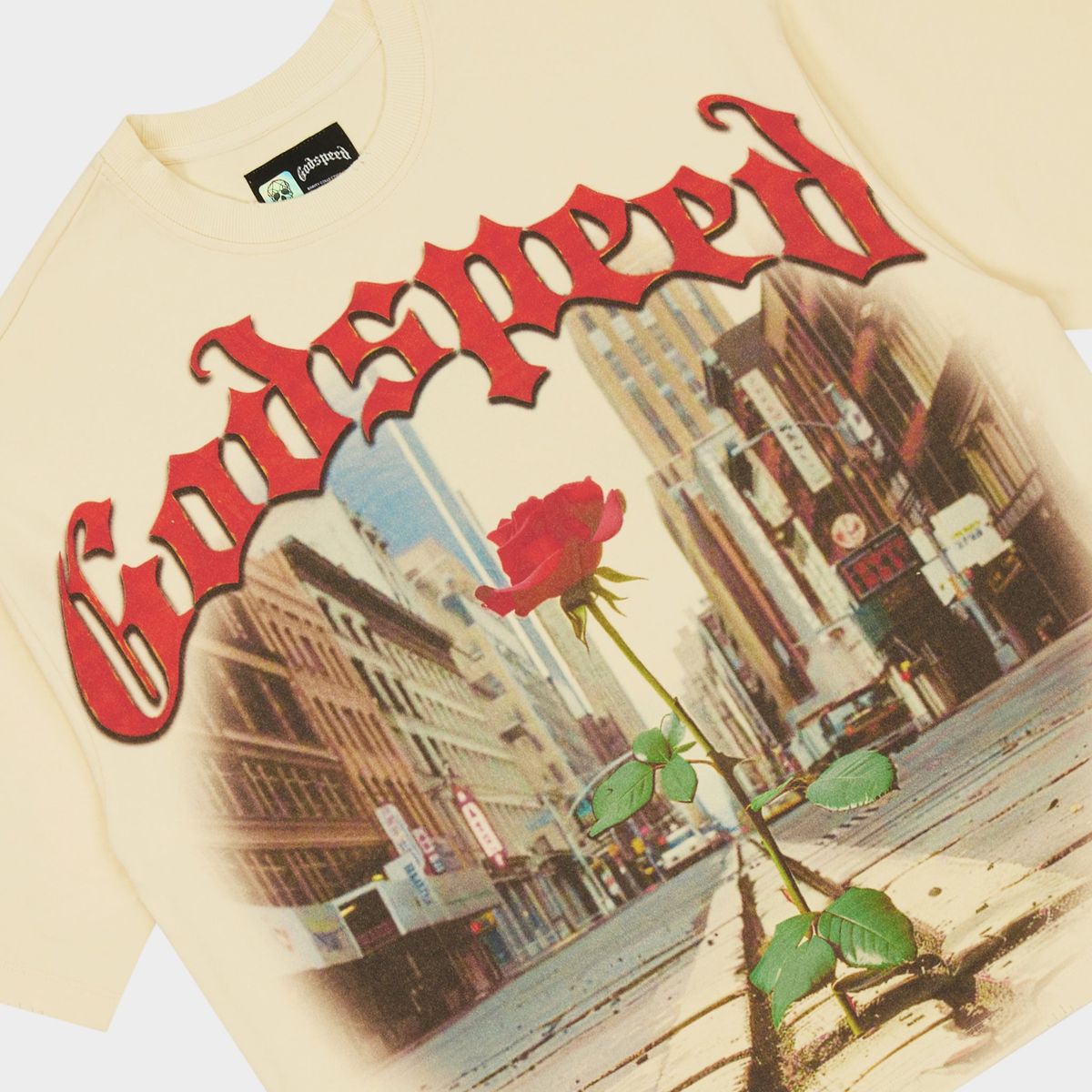 Godspeed Concrete Rose T-Shirt In Bone