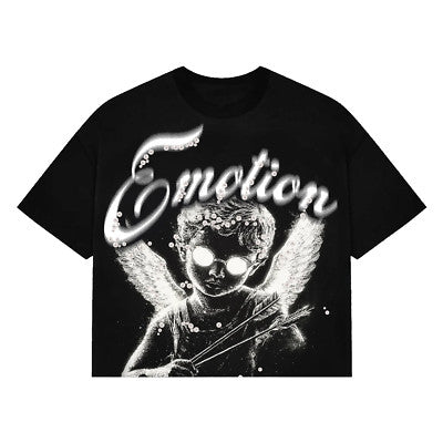 Mixed Emotion Black Pearl Cropped T Shirt