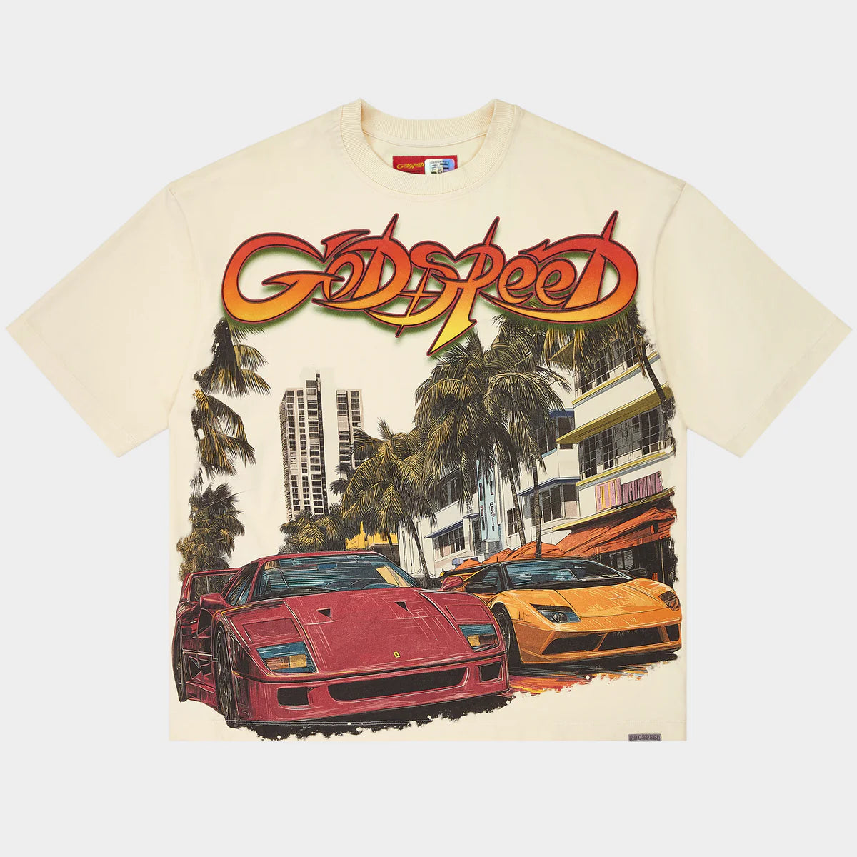 Godspeed South Beach Drive Miami Superrun T-shirt In Bone