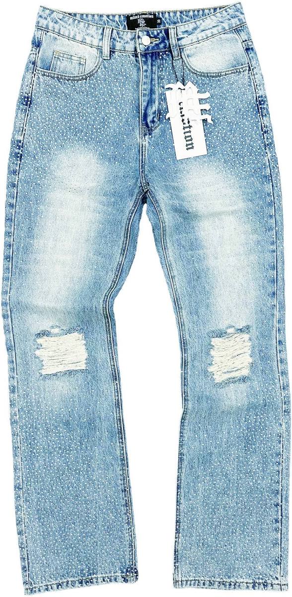 Mixed Emotion ME Rhinestone Jeans