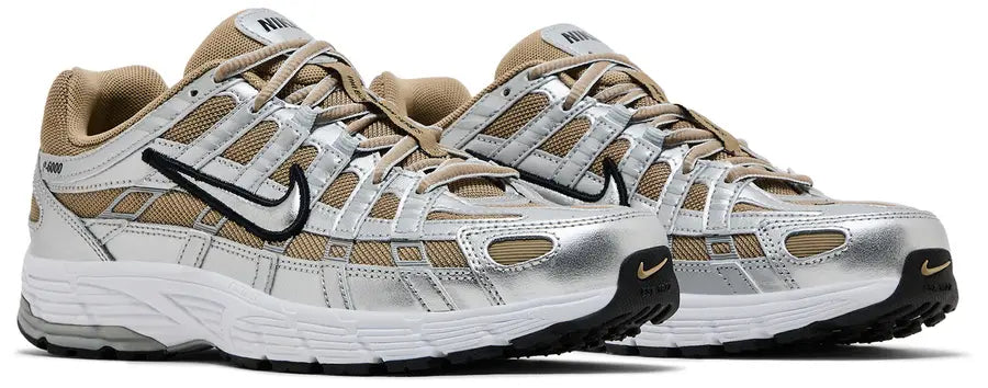 Nike Mens P-6000 Shoes Khaki Silver Pure Platinum Men (No Box)