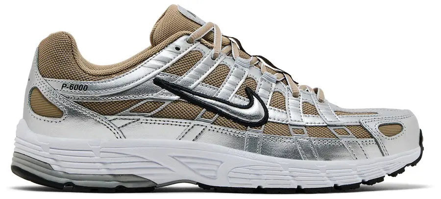 Nike Mens P-6000 Shoes Khaki Silver Pure Platinum Men (No Box)