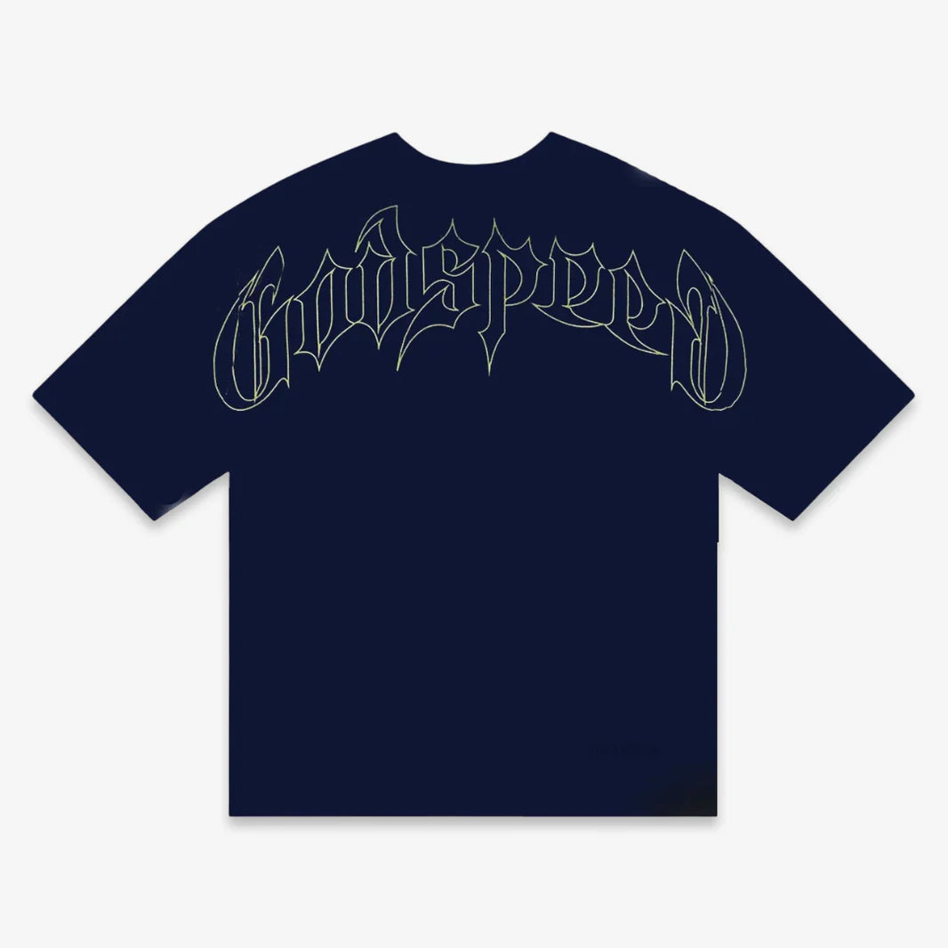 Godspeed Skyline T-Shirt In Navy Wash