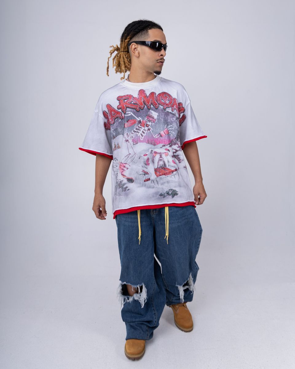 Harmony Snow Skeleton T-Shirt In White