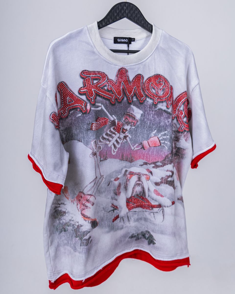 Harmony Snow Skeleton T-Shirt In White