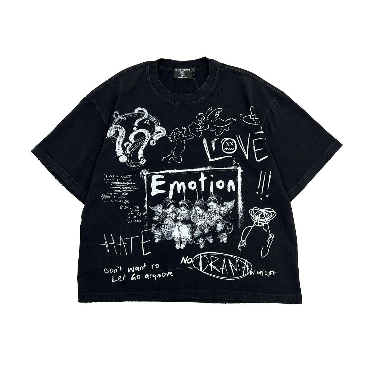 Mixed Emotion Chaos T-Shirt In Black