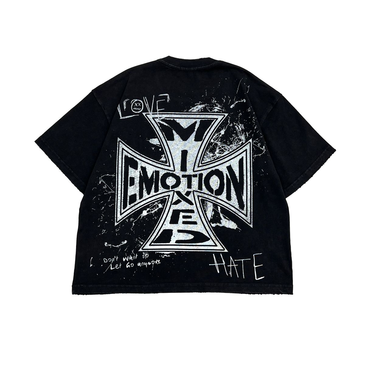 Mixed Emotion Chaos T-Shirt In Black