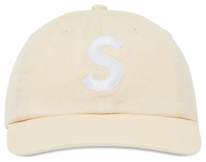 Supreme Pigment Coated S Logo 6 Panel Hat In Stone