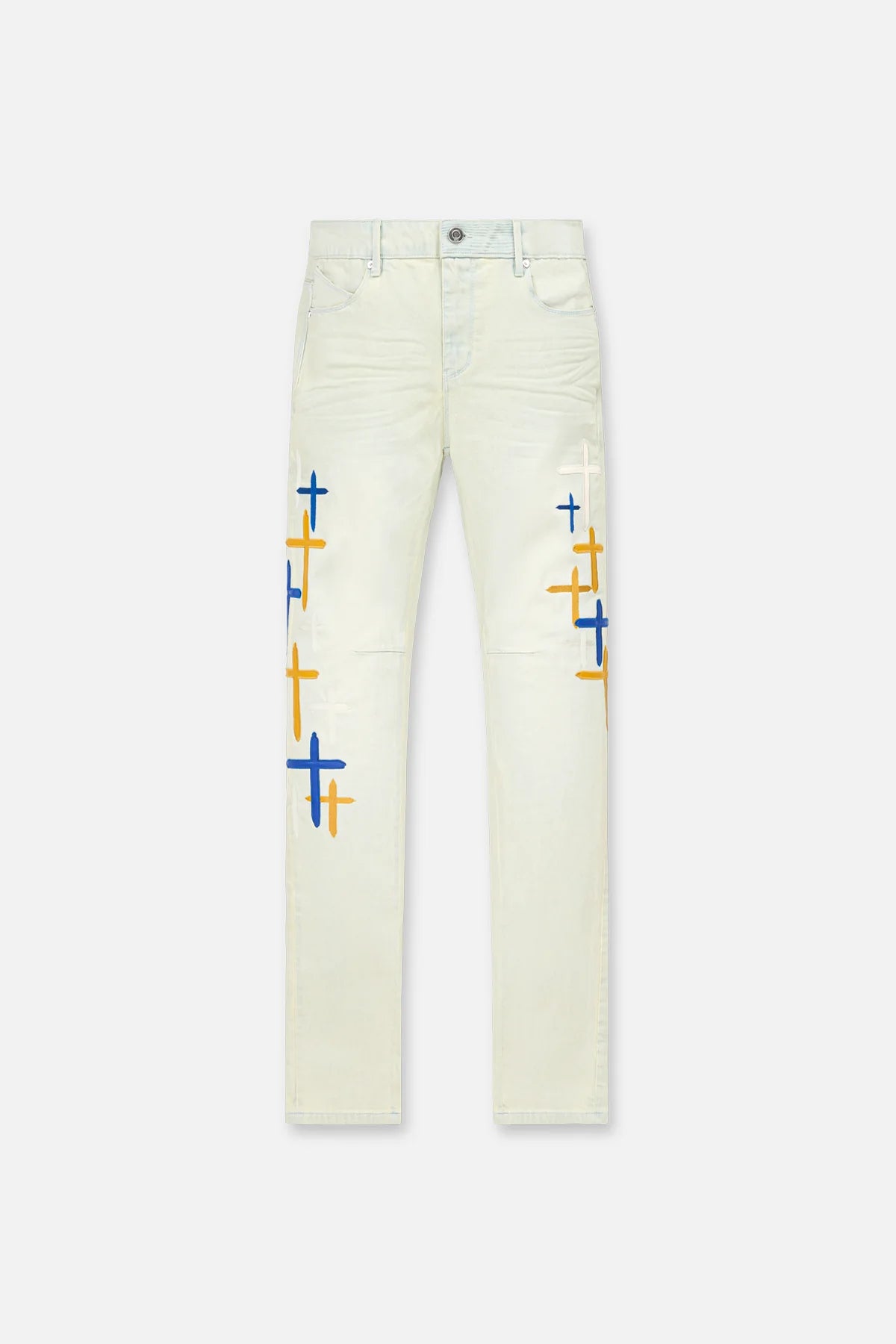 RtA Bryant  Skinny Jeans Stormy Sky Cross Patch (MPVCD996-J1205STSCP)