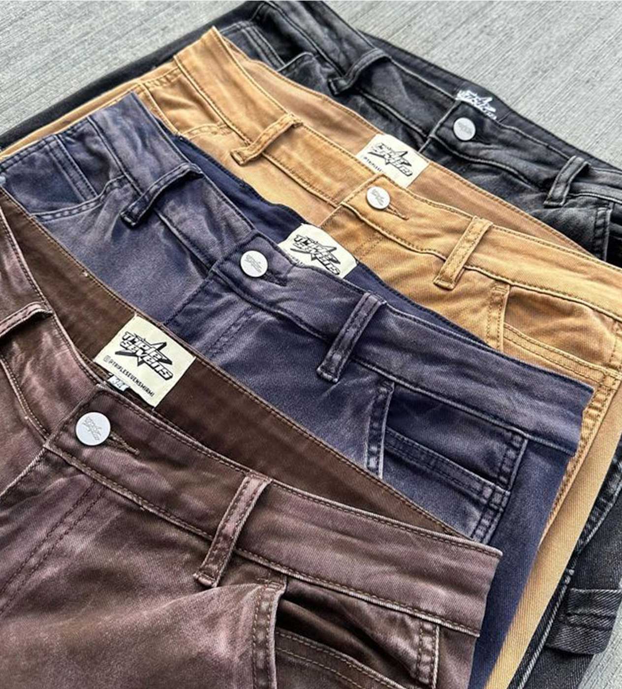 Triple Sevens Flare Jeans In Navy