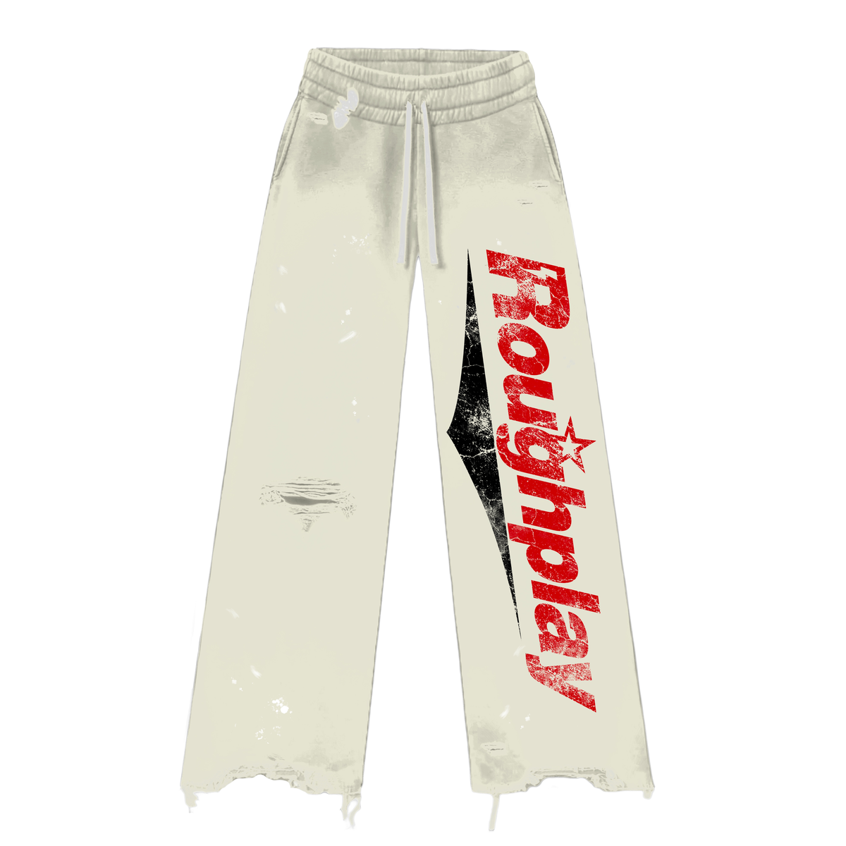 RoughPlay Flare Sweatpants In Tan / Red