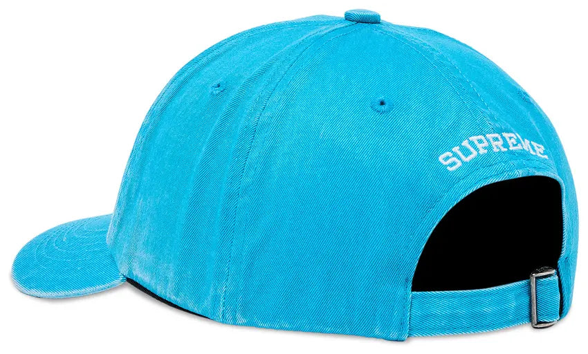 Supreme Pigment Coated S Logo 6 Panel Hat In Bright Blue