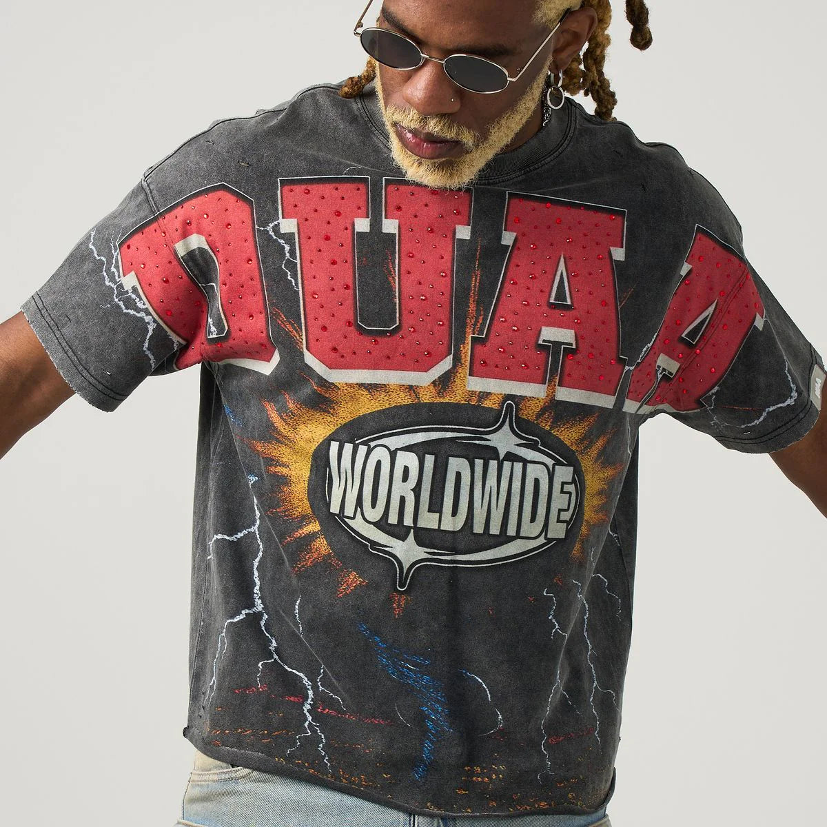 Duaa Worldwide Thunder T-Shirt In Gray