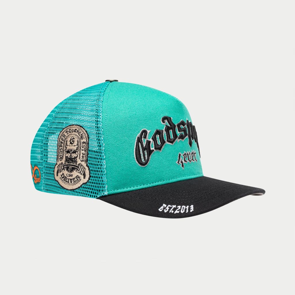 Godspeed Forever Trucker Hat Turquoise/Black